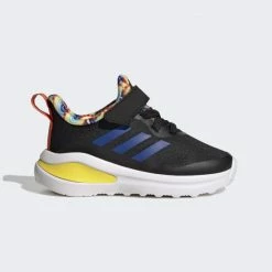 Κουπόνι 💯 Casual | Lifestyle 👟 Sneakers Adidas FortaRun Sport Running Elastic Lace And Top Strap Core Black / Royal Blue / Impact Yellow ❤️