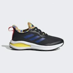 Ολοκαίνουργιο 🥰 Casual | Lifestyle 👟 Sneakers Adidas FortaRun Sport Running Lace 👟 Shoes Core Black / Royal Blue / Impact Yellow 🧨