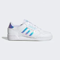 Flash Sale 💯 Casual | Lifestyle 👟 Sneakers Adidas Originals Continental 80 Stripes 👟 Shoes Cloud White / Cloud White / Pulse Aqua 🤩
