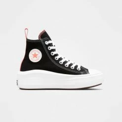 Συμφωνίες ⌛ Μποτάκια Converse Chuck Taylor All Star Move Παιδικά Μποτάκια BLACK/PINK SALT/WHITE 🤩