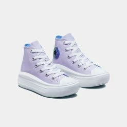 Προώθηση 🧨 Μποτάκια Converse Chuck Taylor All Star Move Παιδικά Μποτάκια MOONSTONE VIOLET/ROYAL PULSE 👏 -Παιδικά Παπούτσια Εκπτώσεις converse chuck taylor all star move gel patch plat 4