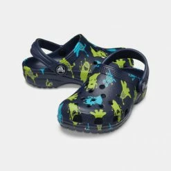 Πολύ καλή προσφορά 😀 Σανδάλια | Πέδιλα Crocs Classic Monster Print Παιδικά Σανδάλια NAVY ⌛ -Παιδικά Παπούτσια Εκπτώσεις crocs classic monster print clog t 5