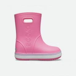 Προϋπολογισμός 🤩 Μποτάκια Crocs Crocband Rain Παιδικές Μπότες Pink Lemonade/Lavender 🛒