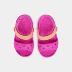 Ολοκαίνουργιο 🌟 Σανδάλια | Πέδιλα Crocs Crocband Kids' 🩴 Sandals Electric Pink/Cantaloupe 😀 -Παιδικά Παπούτσια Εκπτώσεις crocs crocband sandal kids 25