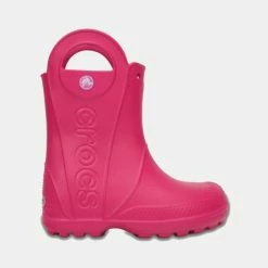 ΧΟΝΔΡΙΚΟ ΕΜΠΟΡΙΟ ⌛ Μποτάκια Crocs Handle It Rain Παιδικές Μπότες 🍬 Candy Pink 😉