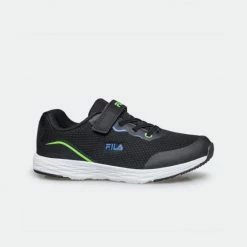 Συμφωνίες ❤️ Τρέξιμο | Running Fila Memory Shelly Velcro Παιδικά Παπούτσια για Τρέξιμο BLACK CLASSIC GREEN ✔️