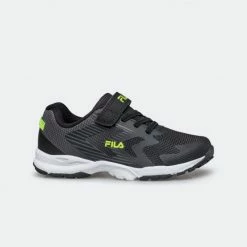 Εξοδος 🥰 Τρέξιμο | Running Fila Memory Theros Velcro Παιδικά Παπούτσια BLACK FREEZE GREEN 👏