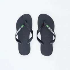 Κουπόνι 😀 Havaianas Σαγιονάρες και Slides Havainas Brasil Logo Παιδικές Σαγιονάρες BLACK/BLACK 🎉
