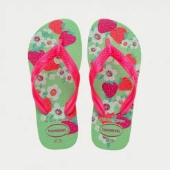 Αγορά ❤️ Σαγιονάρες και Slides Havaianas Kids Flores Παιδικές Σαγιονάρες GREEN GARDEN ❤️