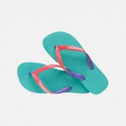 Flash Sale 👍 Σαγιονάρες και Slides Havaianas Top Mix Παιδικές Σαγιονάρες LAKE GREEN/FLAMINGO ❤️ -Παιδικά Παπούτσια Εκπτώσεις havaianas sandals kids top mix 3