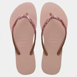 ΧΟΝΔΡΙΚΟ ΕΜΠΟΡΙΟ ⭐ Σαγιονάρες και Slides Havaianas Slim Glitter IΙ Παιδικές Σαγιονάρες BALLET ROSE/ GOLDEN BLUSH 💯
