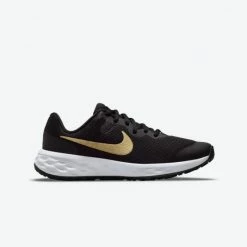 ΧΟΝΔΡΙΚΟ ΕΜΠΟΡΙΟ 🥰 Τρέξιμο | Running Nike Revolution 6 Παιδικά Παπούτσια για Τρέξιμο BLACK/METALLIC GOLD-WHITE ⭐