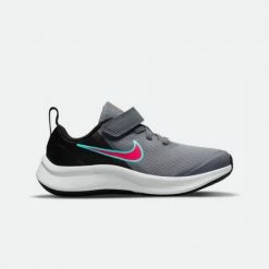 Νέος 🔔 Τρέξιμο | Running Nike Star Runner 3 Παιδικά Παπούτσια Για Τρέξιμο SMOKE GREY/SIREN RED-BLACK ✔️