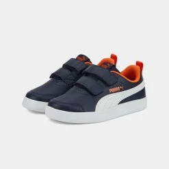 Το φθηνότερο 🥰 Casual | Lifestyle 👟 Sneakers Puma Courtflex V2 Παιδικά Παπούτσια Peacoat-Puma White-Nasturtium 🥰 -Παιδικά Παπούτσια Εκπτώσεις puma courtflex v2 v ps 3