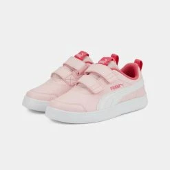 Ολοκαίνουργιο 👍 Casual | Lifestyle 👟 Sneakers Puma Courtflex V2 Παιδικά Παπούτσια Almond Blossom-Puma White 🧨 -Παιδικά Παπούτσια Εκπτώσεις puma courtflex v2 v ps 8