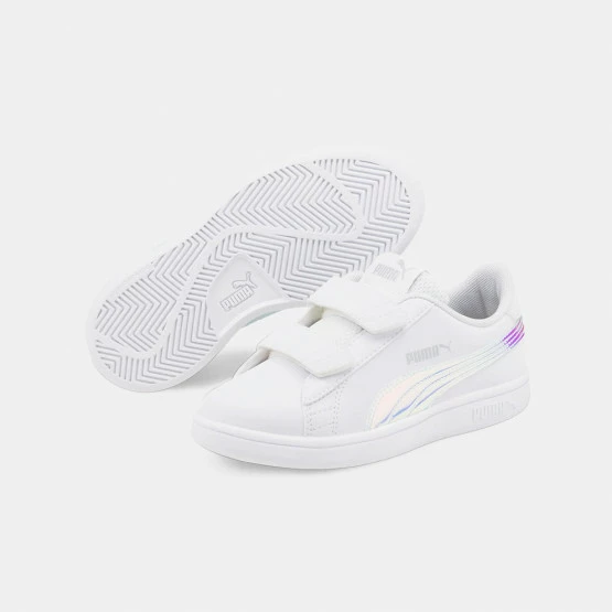 Φτηνός 🔥 Casual | Lifestyle 👟 Sneakers Puma Smash V2 Holo Παιδικά Παπούτσια Puma White-Puma Silver 🔥 6 Φτηνός 🔥 Casual | Lifestyle 👟 Sneakers Puma Smash V2 Holo Παιδικά Παπούτσια Puma White-Puma Silver 🔥 - Image 6