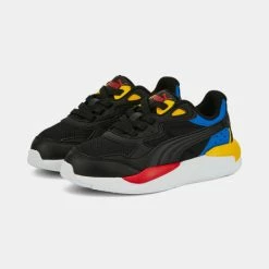 Ολοκαίνουργιο 🔥 Casual | Lifestyle 👟 Sneakers Puma X-Ray Speed Παιδικά Παπούτσια Black-Spectra Yellow-Victoria Blue-High Risk Red 😉 -Παιδικά Παπούτσια Εκπτώσεις puma x ray speed ac ps 10
