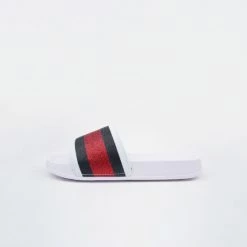 Προϋπολογισμός 💯 Slides Tommy 👖 Jeans Flag Print Παιδικά Pool Slides WHITE 👏