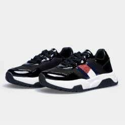 Η καλύτερη συμφωνία 🤩 Casual | Lifestyle 👟 Sneakers Tommy 👖 Jeans Low Cut Παιδικά Παπούτσια BLACK ✨ -Παιδικά Παπούτσια Εκπτώσεις tommy jeans low cut lace up sneaker 22