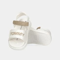 Αγορά 🌟 Σανδάλια | Πέδιλα Tommy 👖 Jeans Velcro Βρεφικά Σανδάλια WHITE/PLATINUM 🥰 -Παιδικά Παπούτσια Εκπτώσεις tommy jeans velcro sandal 3