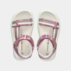Τοπ 10 🎉 Σανδάλια | Πέδιλα Tommy 👖 Jeans Glitter Παιδικά Παπούτσια PINK/WHITE 😉 -Παιδικά Παπούτσια Εκπτώσεις tommy jeans velcro sandal pink 3