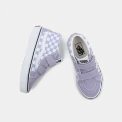 ΧΟΝΔΡΙΚΟ ΕΜΠΟΡΙΟ ❤️ Μποτάκια Vans Sk8-Mid Reissue Velcro Παιδικά Παπούτσια (CHECKERBRD)LNG 💯 -Παιδικά Παπούτσια Εκπτώσεις vans uy sk8 mid reissue v mdprp 4